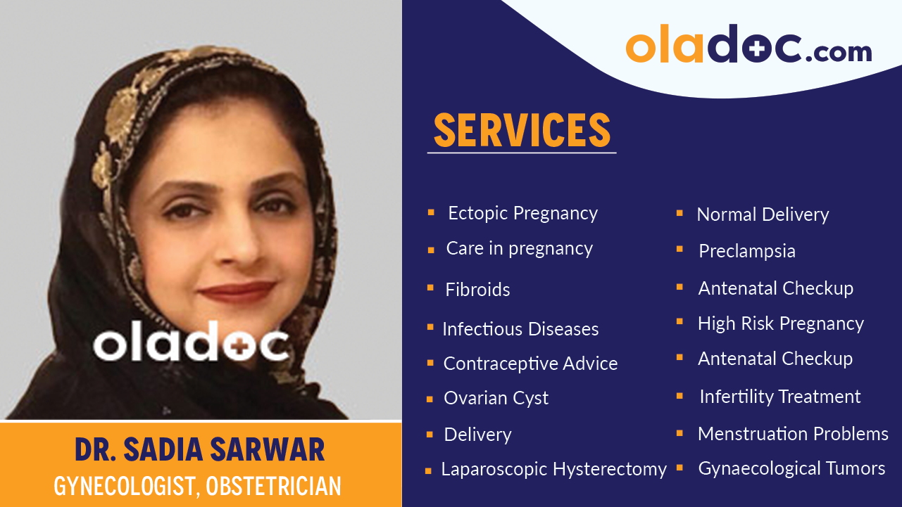 Services provided by Dr. Sadia Sarwar